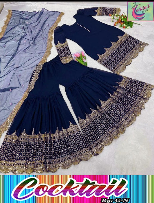 3-Piece Women's Shamoz Silk Sequin Suit Set