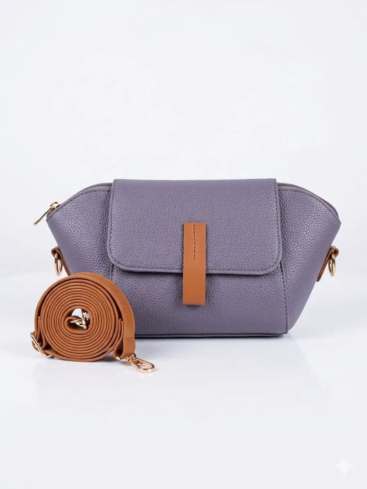 Girl's Faux Leather Plain Satchel Bag
