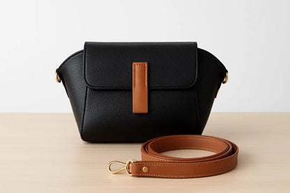 Girl's Faux Leather Plain Satchel Bag