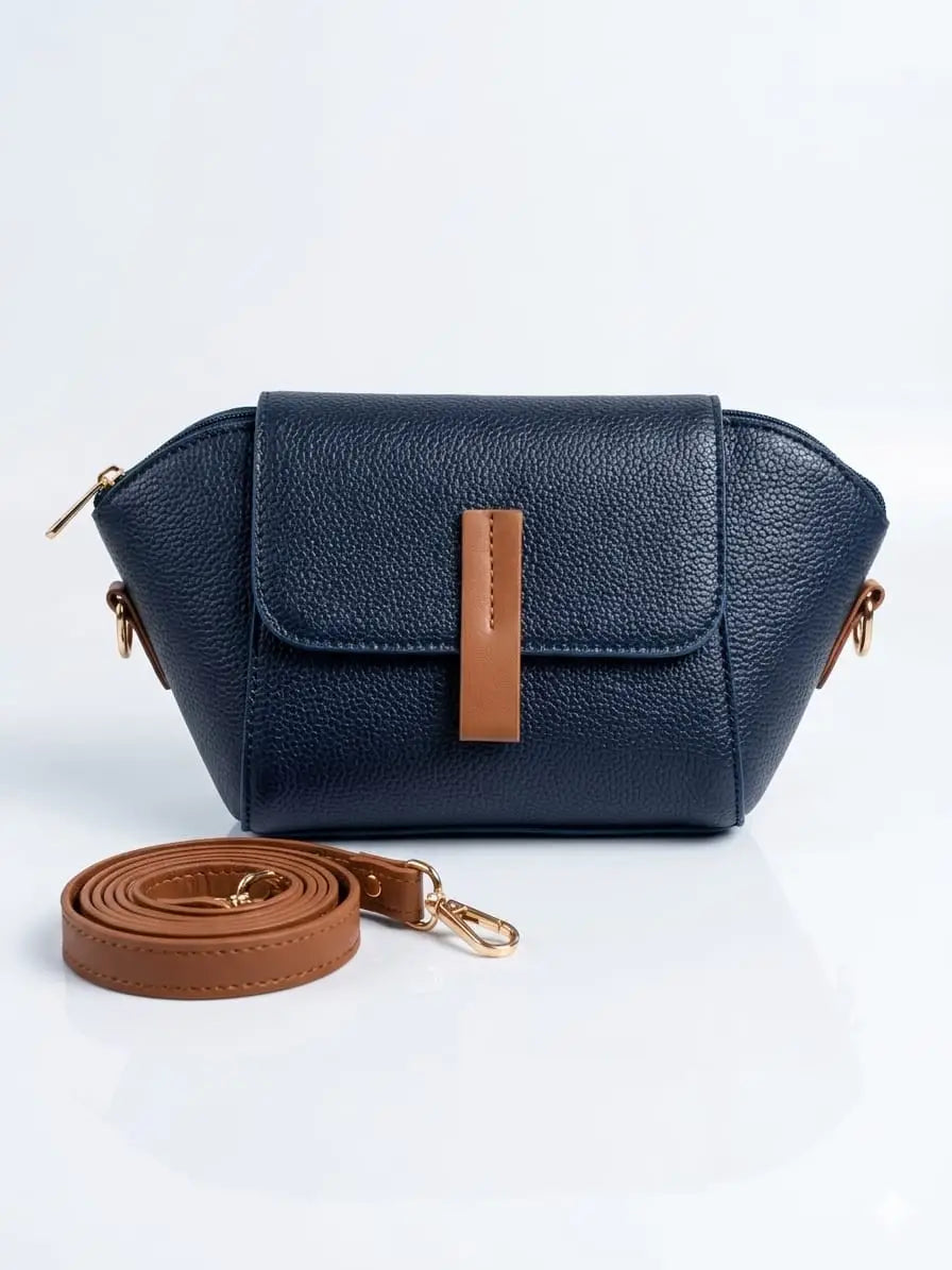 Girl's Faux Leather Plain Satchel Bag