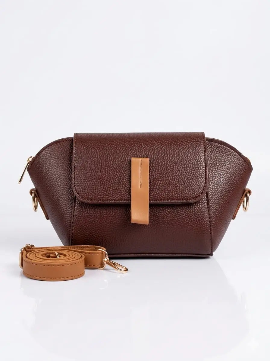Girl's Faux Leather Plain Satchel Bag